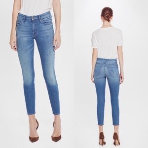 Mother High Waisted Looker Crop Skipping Stones